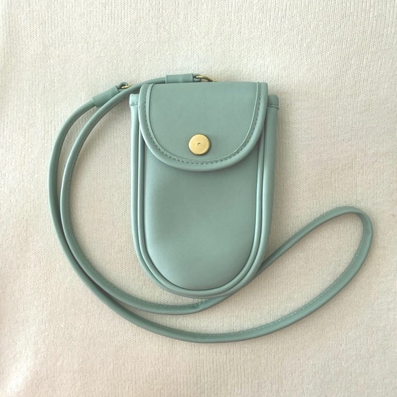 Anthropologie Handbags - Anthropologie Mini Crossbody Soft Mint/Seafoam/Celadon Green